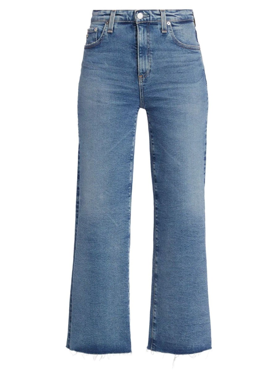 Women AG Adriano Goldschmied Denim | Saige Wide Leg Crop Jeans 18 Years Atlantic