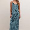 Women Z Supply Midi & Maxi | Selina Crushed Velvet Dress Abyss