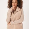 Women Repeat Cashmere Vests | Sherpa Vest Blush