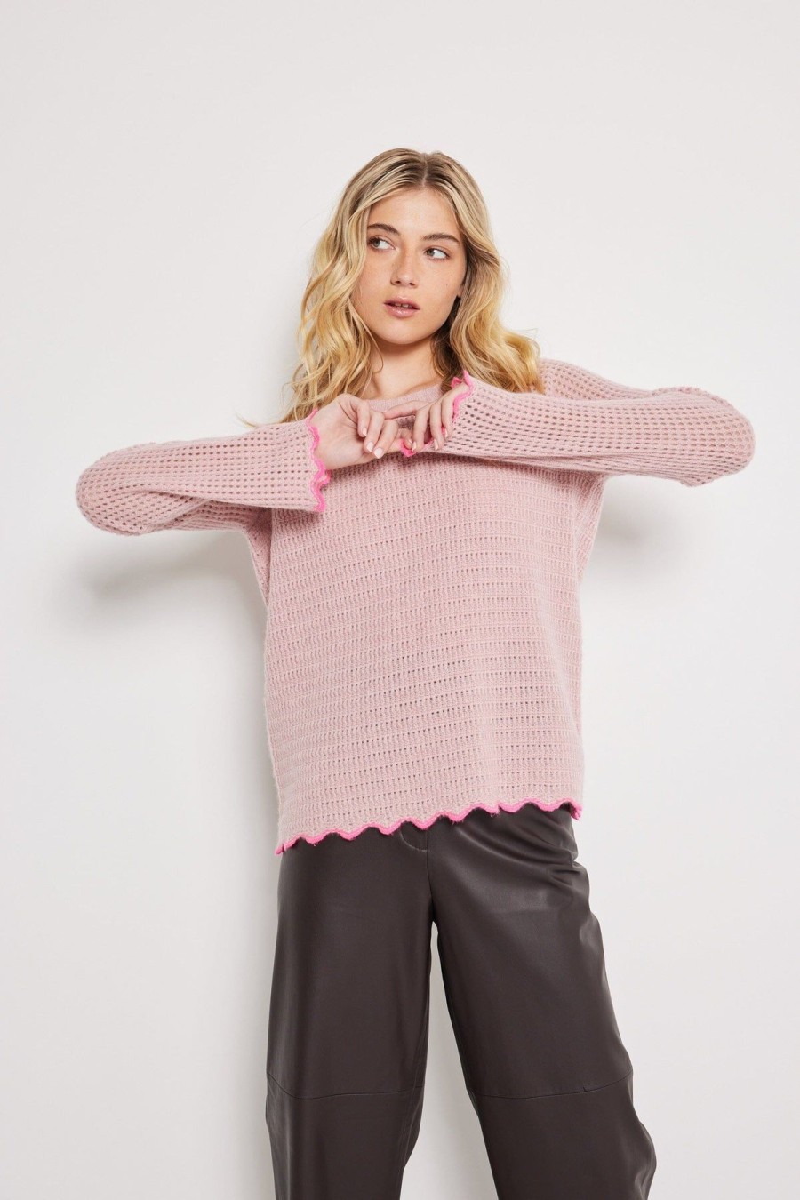 Women Lisa Todd Sweaters | Rip Tide Sweater Primrose