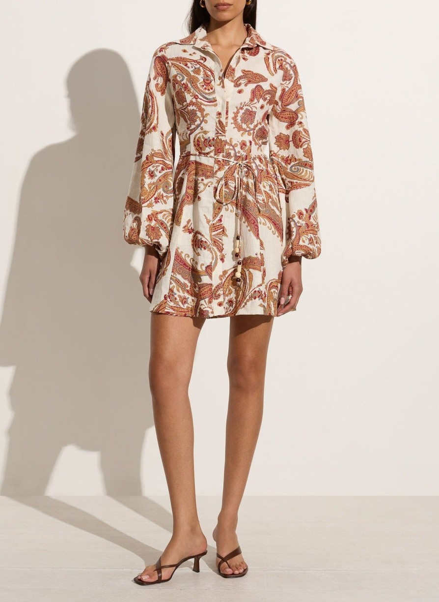 Women Faithfull The Brand Vacation | Rae Mini Dress Alessia Paisley