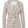 Women Veronica Beard Blazers | Taja Dickey Jacket Ecru Multi