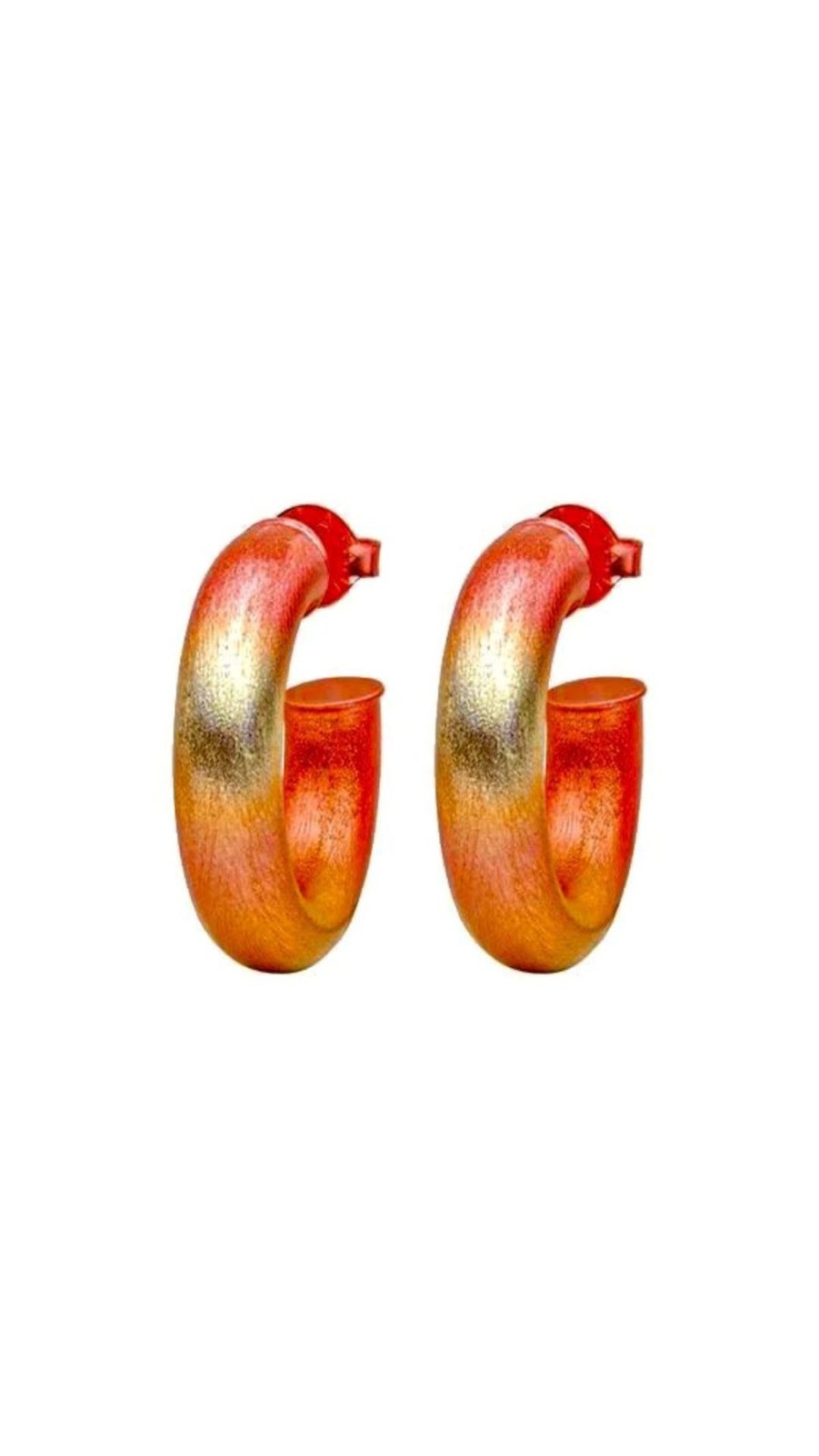 Women Sheila Fajl Earrings | Small Chantal Hoops Burnished Red