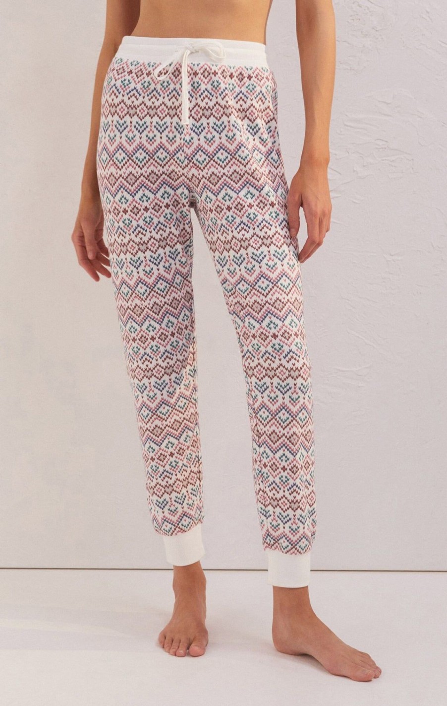 Women Z Supply | Twilight Fair Isle Jogger Bone