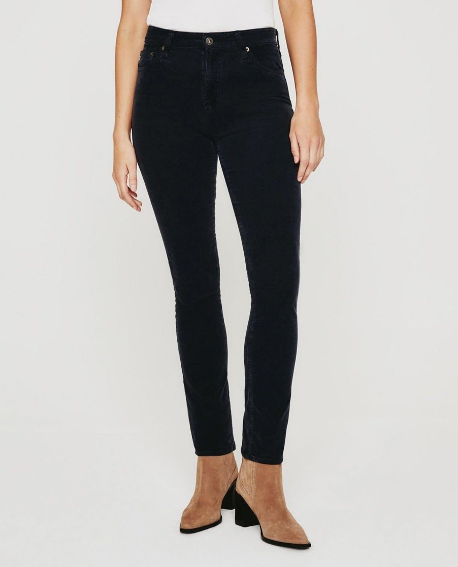 Women AG Adriano Goldschmied Denim | Mari 1 Year Sulfur In Black