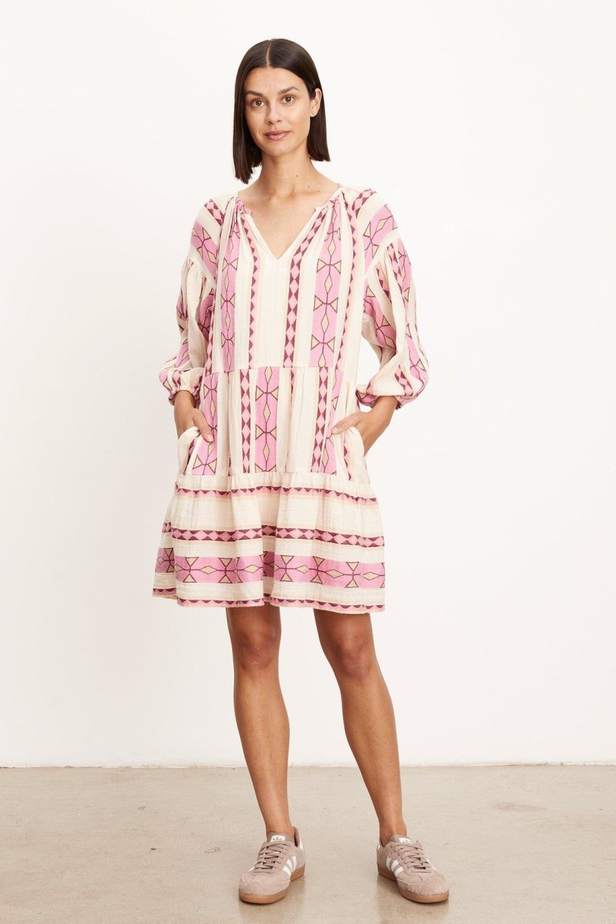 Women Velvet Vacation | Kally Dress Pink