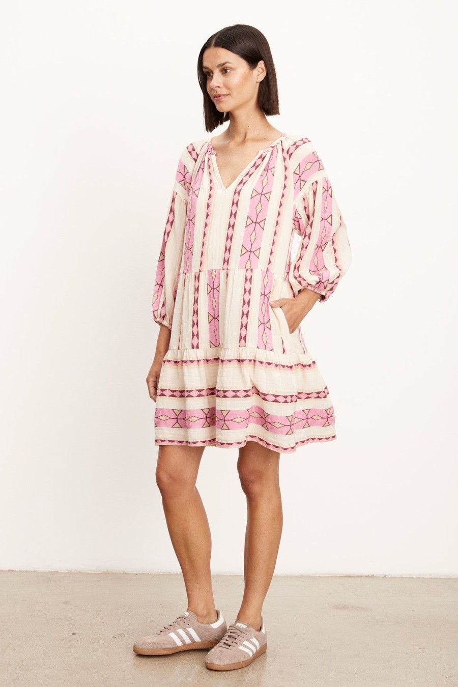 Women Velvet Vacation | Kally Dress Pink