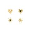 Women Luv AJ Earrings | Molten Heart Studs Set