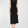 Women Ulla Johnson Midi & Maxi | Aberdeen Dress Noir