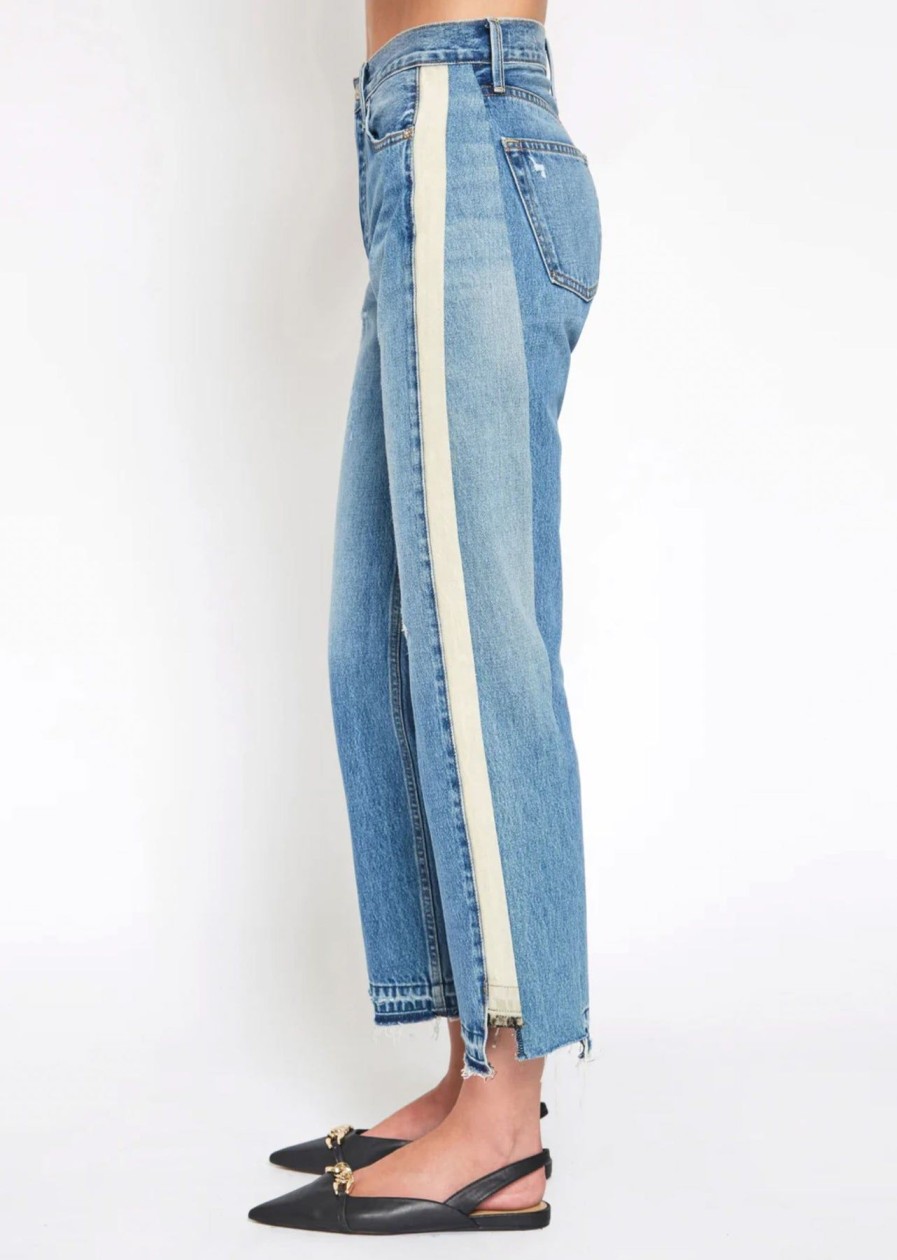 Women NOEND Denim | Upcycled Crop Straight Jeans Remastered