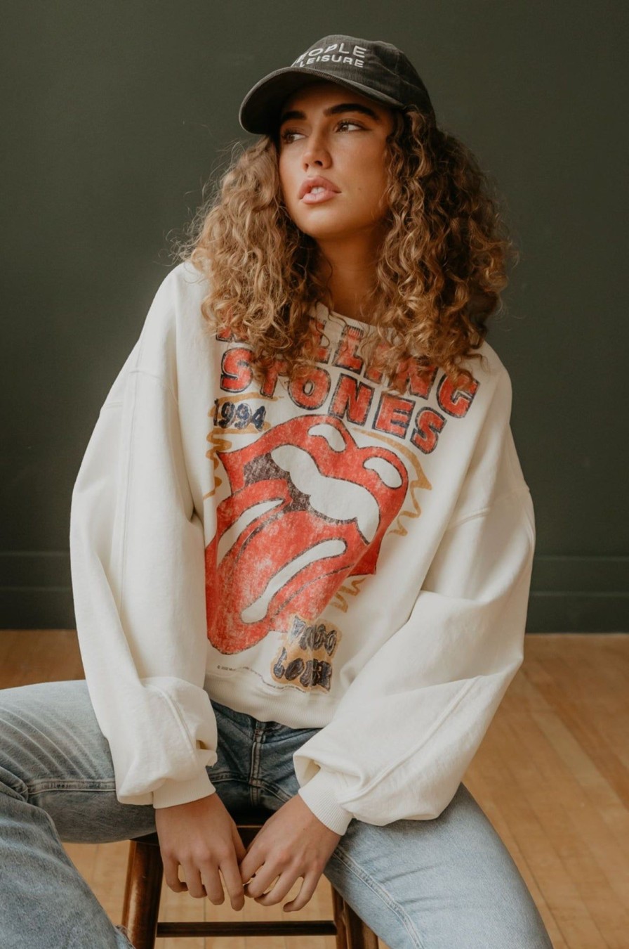 Women Uniquities | Rolling Stones 1994 Sweatshirt Vintage White