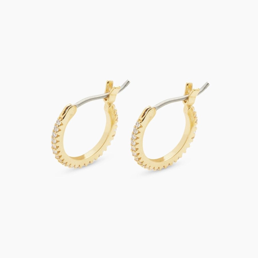 Women Gorjana Earrings | Shimmer Huggies Gold