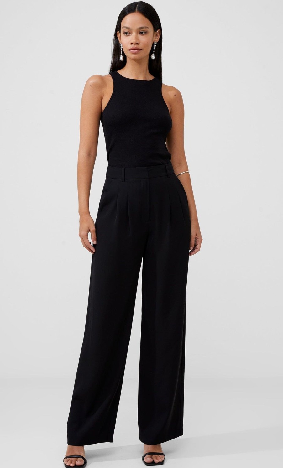 Women French Connection Pants | Harry Suiting Trousers Blackout