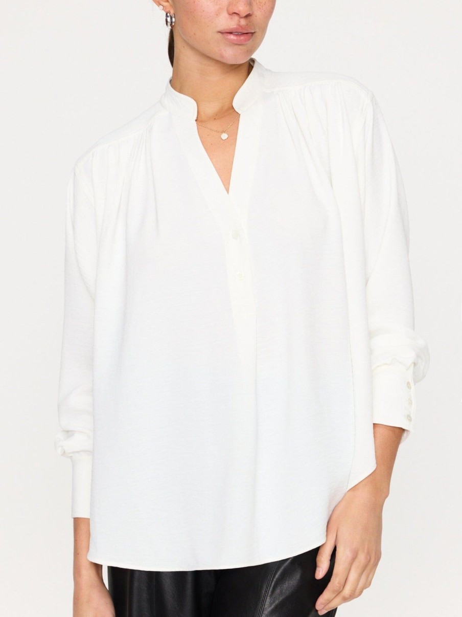 Women Brochu Walker Shirts & Blouses | Soro Blouse Salt White