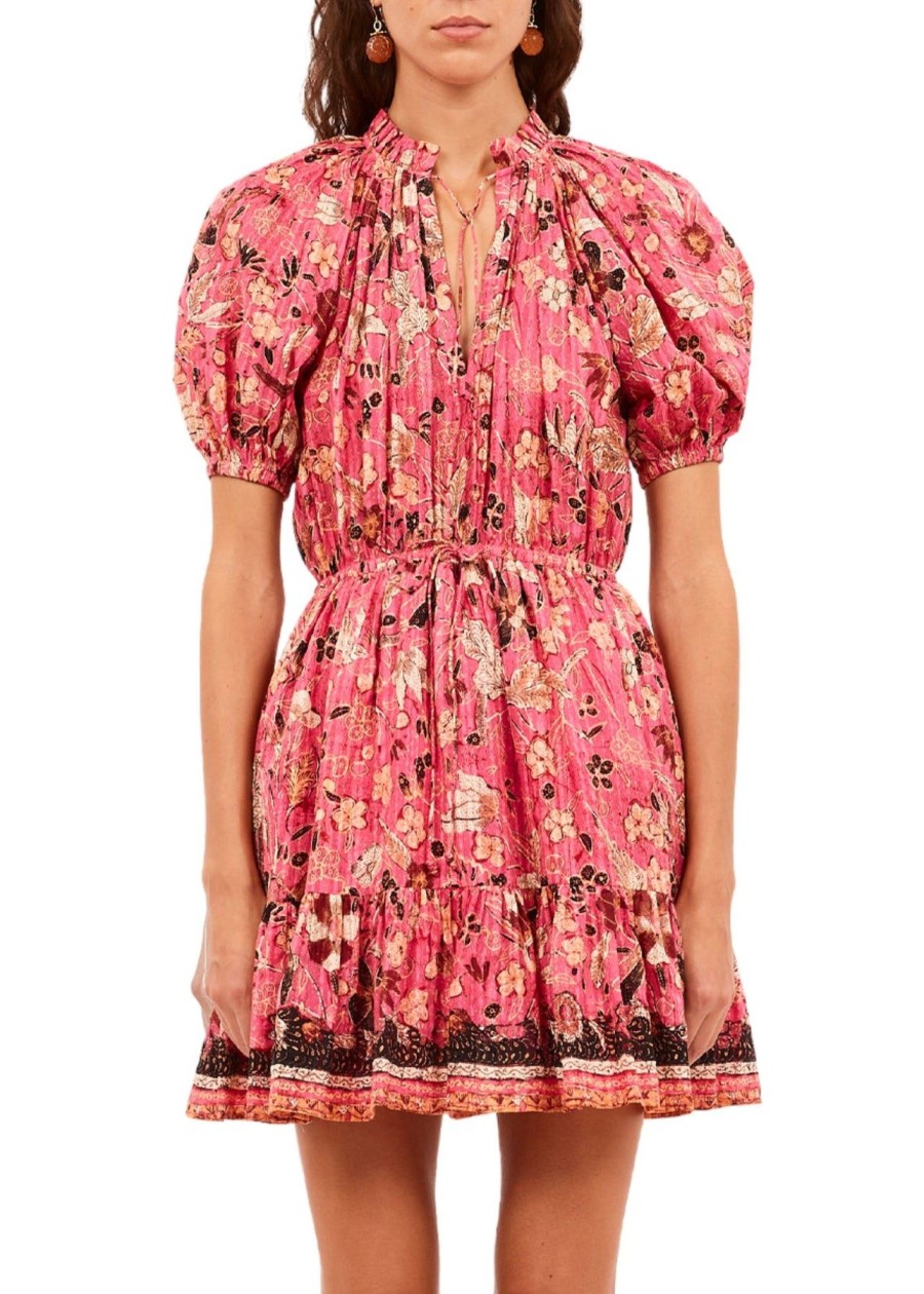 Women Ulla Johnson Mini | Sanna Dress Hollyhock