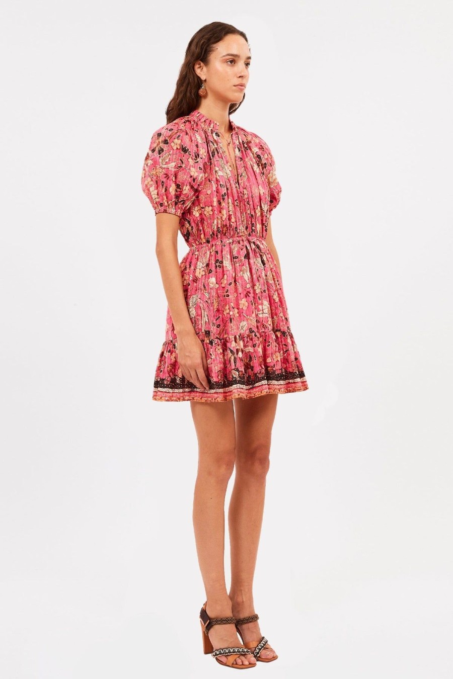 Women Ulla Johnson Mini | Sanna Dress Hollyhock