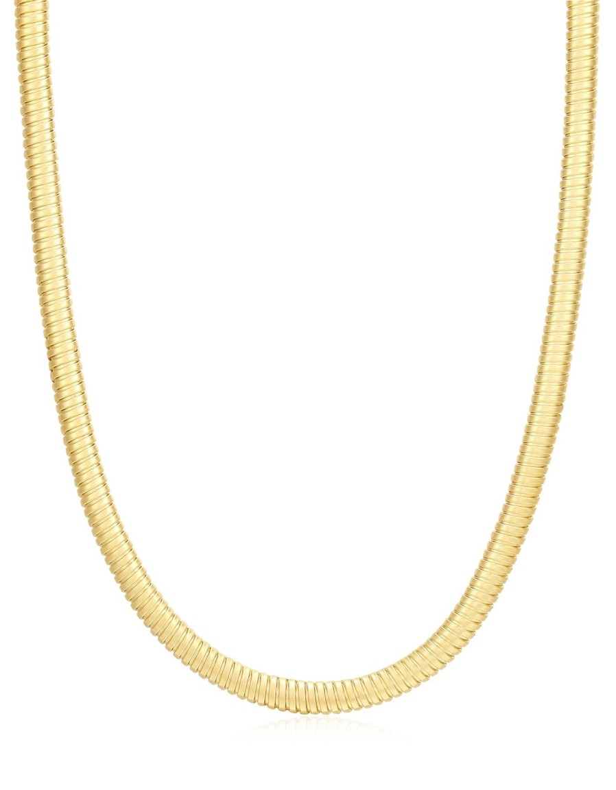 Women Luv AJ Necklaces | Mini Flex Snake Chain Necklace Gold