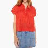 Women Mother Shirts & Blouses | Pop Your Top Highrisk Red