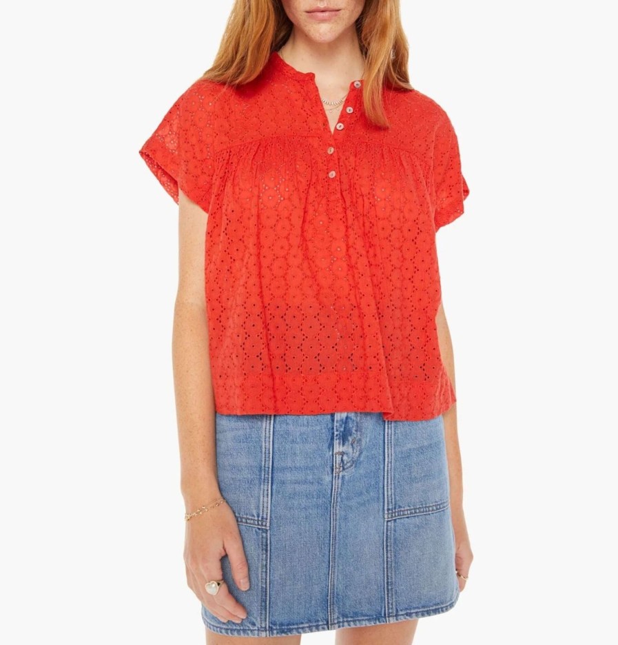 Women Mother Shirts & Blouses | Pop Your Top Highrisk Red