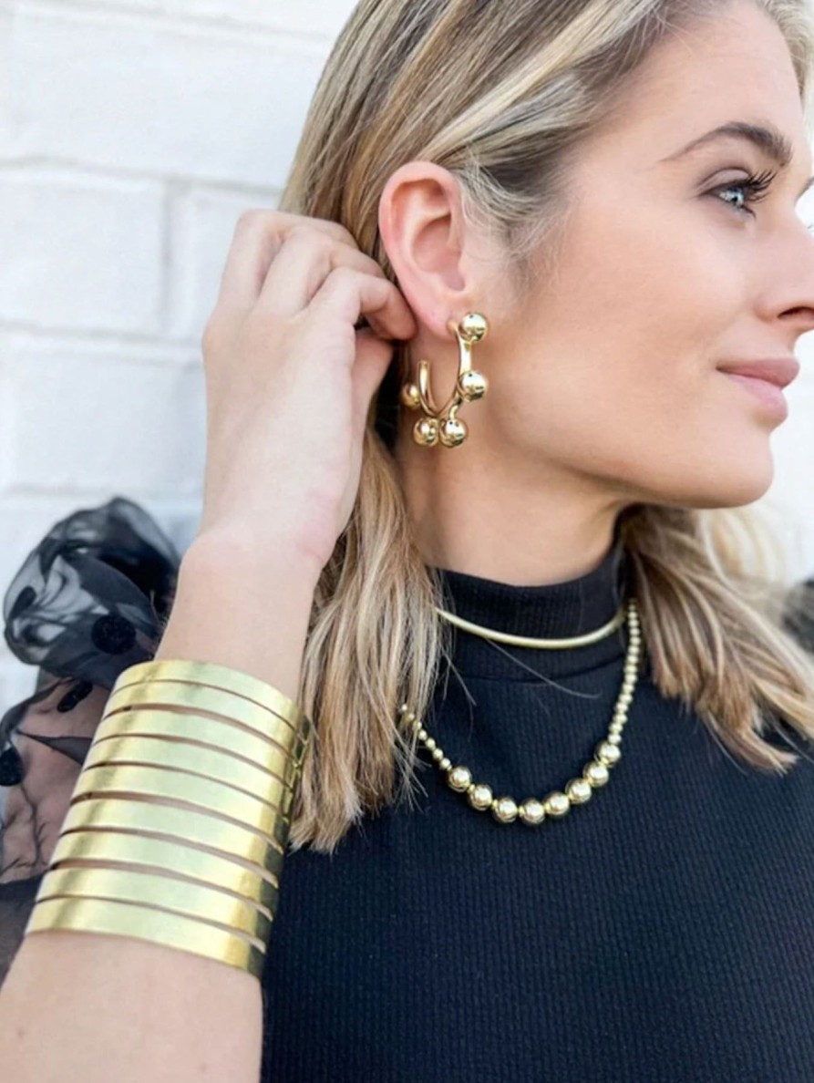 Women Sheila Fajl Earrings | Augusta Hoops Gold