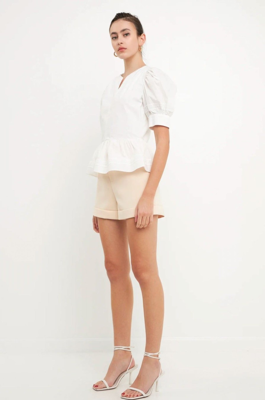 Women Anna Rae Shirts & Blouses | Sinclair Top Off White