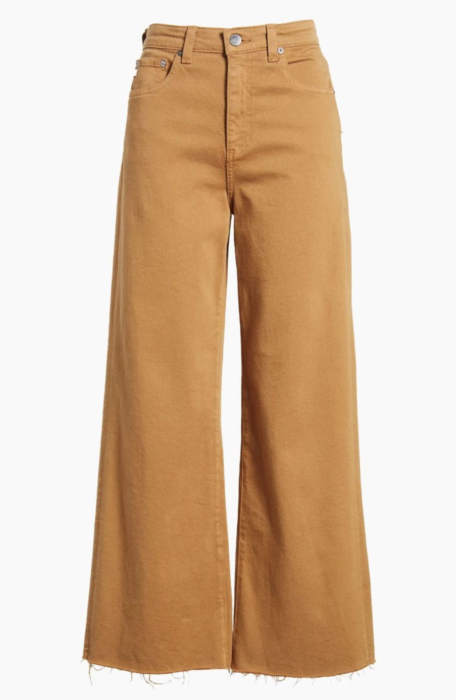 Women AG Adriano Goldschmied Denim | Saige Wide Leg Crop Jeans Caramel