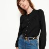 Women NATION LTD Shirts & Blouses | Luanne Yoked Snap Tee Jet Black