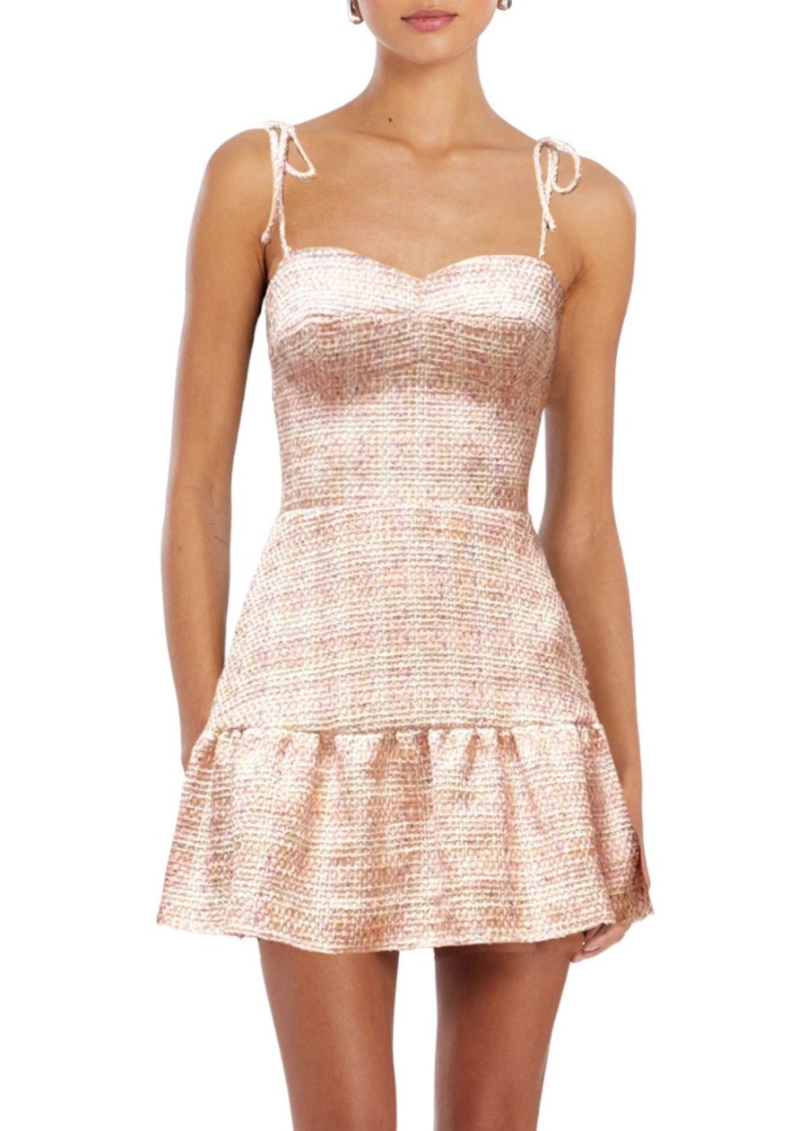 Women Amanda Uprichard | Champagne Skort Romper Pennington Tweed