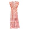 Women BELL by Alicia Bell Vacation | Paris Maxi Dress Peach Gold Print