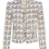 Women L'AGENCE Blazers | Angelina Tweed Blazer Ivory Multi Plaid