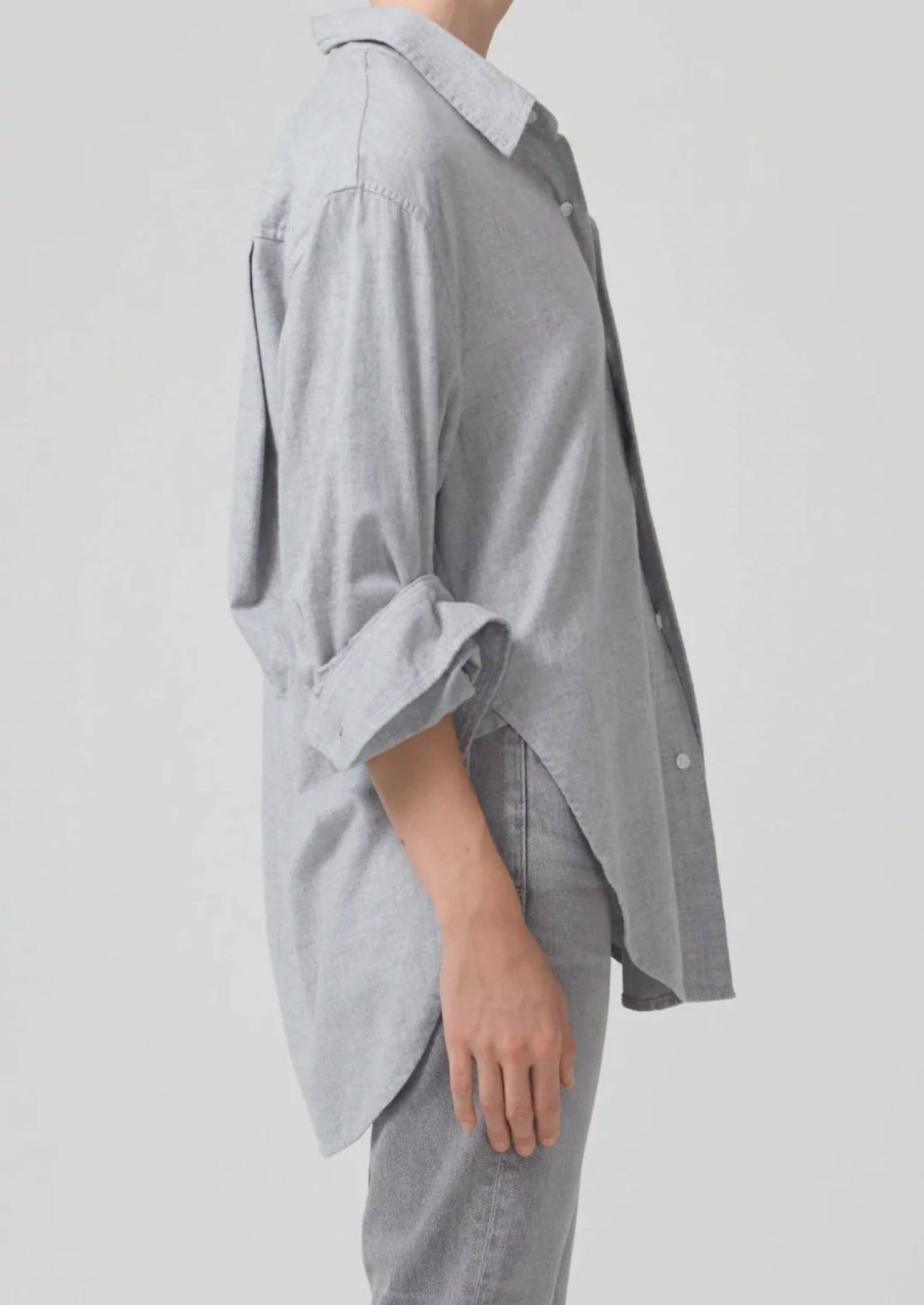 Women Citizens of Humanity Shirts & Blouses | Kayla Shirt Whisper Grey