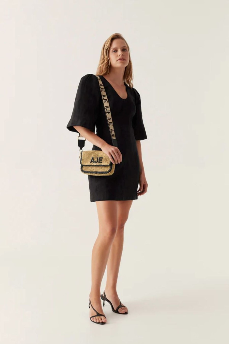 Women Aje. Vacation | Hunter Twisted Mini Dress Black