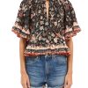 Women Ulla Johnson Shirts & Blouses | Alessia Top Obsidian Botanica