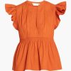 Women Ulla Johnson Shirts & Blouses | Luise Top Saffron