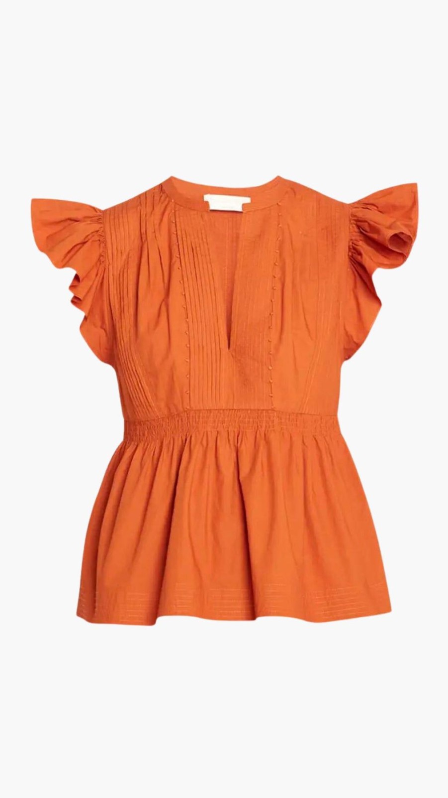 Women Ulla Johnson Shirts & Blouses | Luise Top Saffron