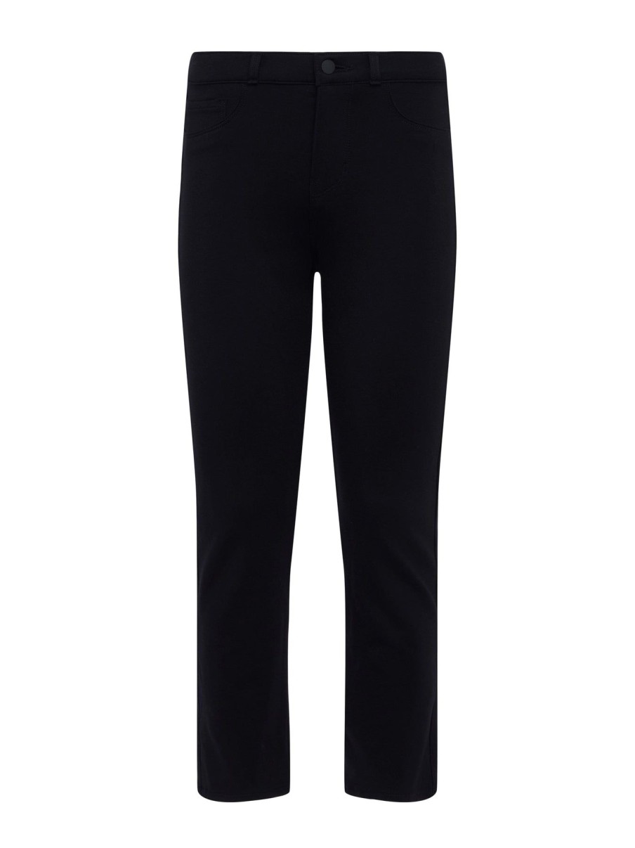 Women L'AGENCE Pants | Alexia High Rise Crop Cigarette Black