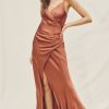 Women Kendall Lane Wedding Guest | Louella Satin Maxi Dress Blushed Copper