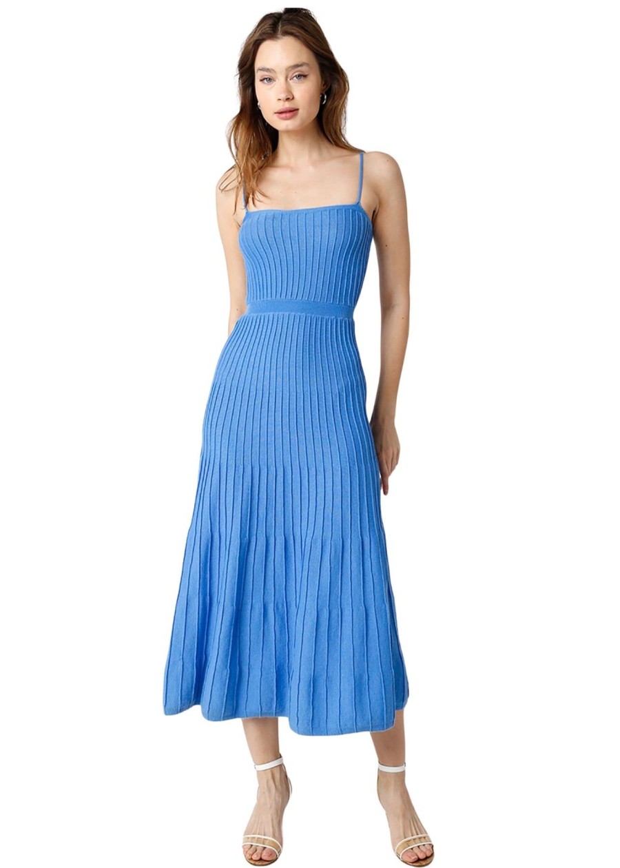 Women Anna Rae Vacation | Lane Midi Dress Blue