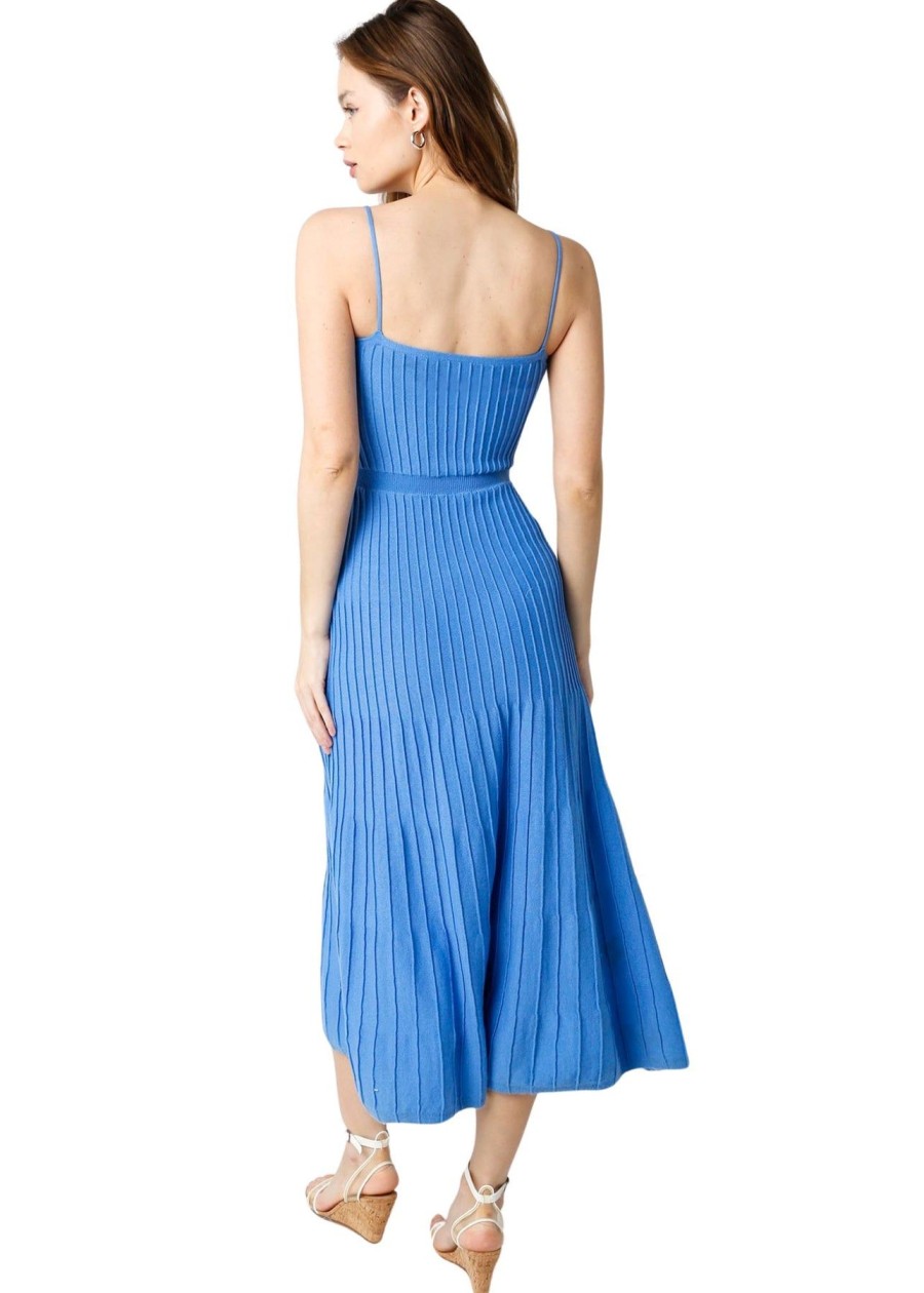 Women Anna Rae Vacation | Lane Midi Dress Blue