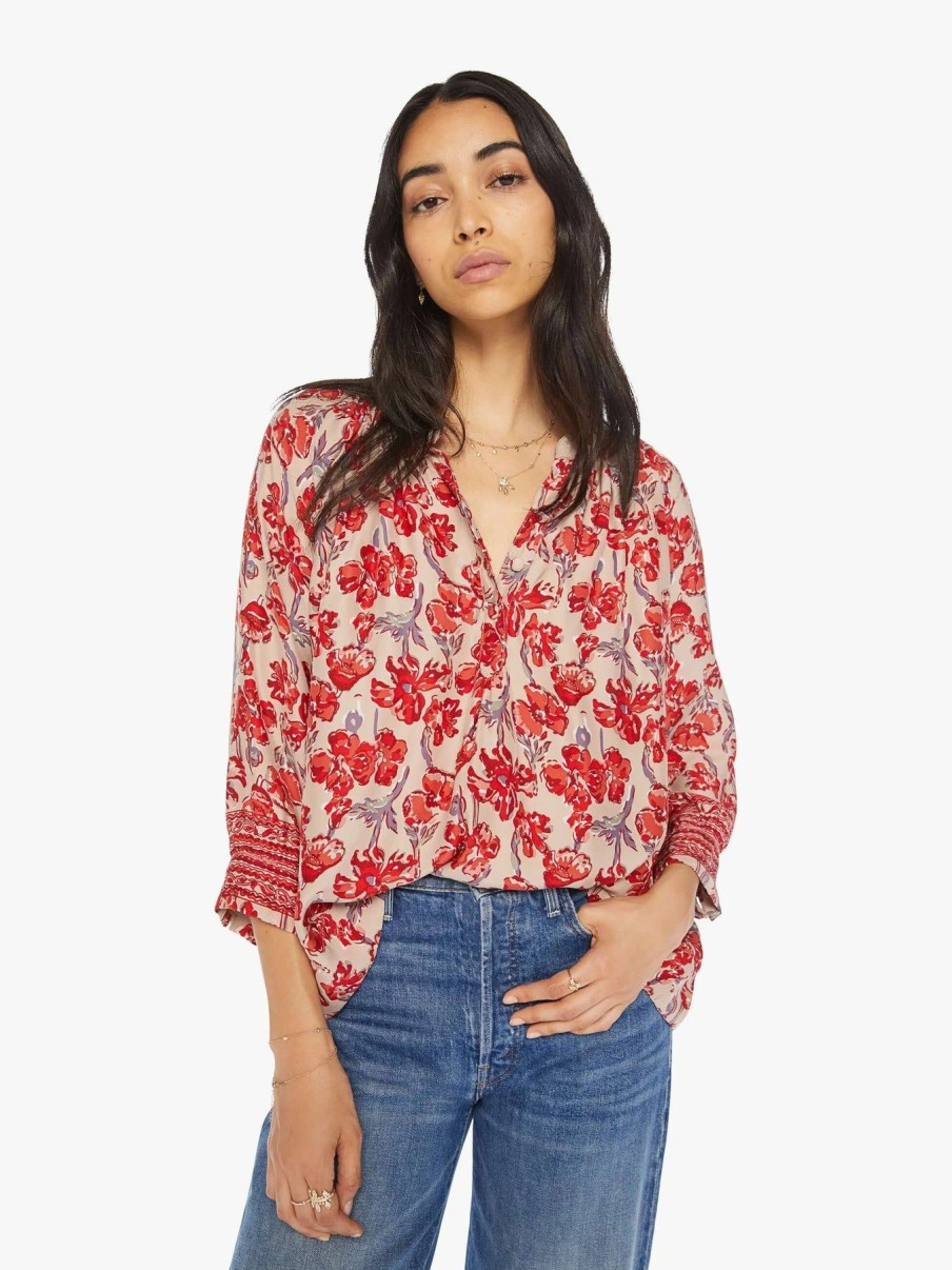 Women Natalie Martin Shirts & Blouses | Remy Top Watercolor Dove