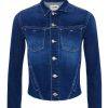 Women L'AGENCE Denim Jackets | Janelle Slim Raw Jacket Sutton