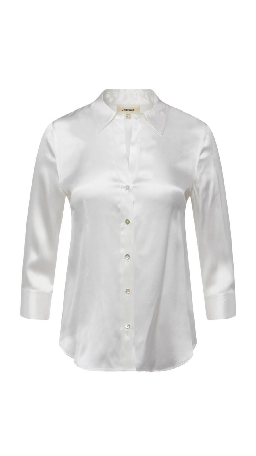 Women L'AGENCE Shirts & Blouses | Dani 3/4 Sleeve Blouse Ivory