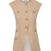 Women Veronica Beard Vests | Tamara Vest Sandalwood Melange