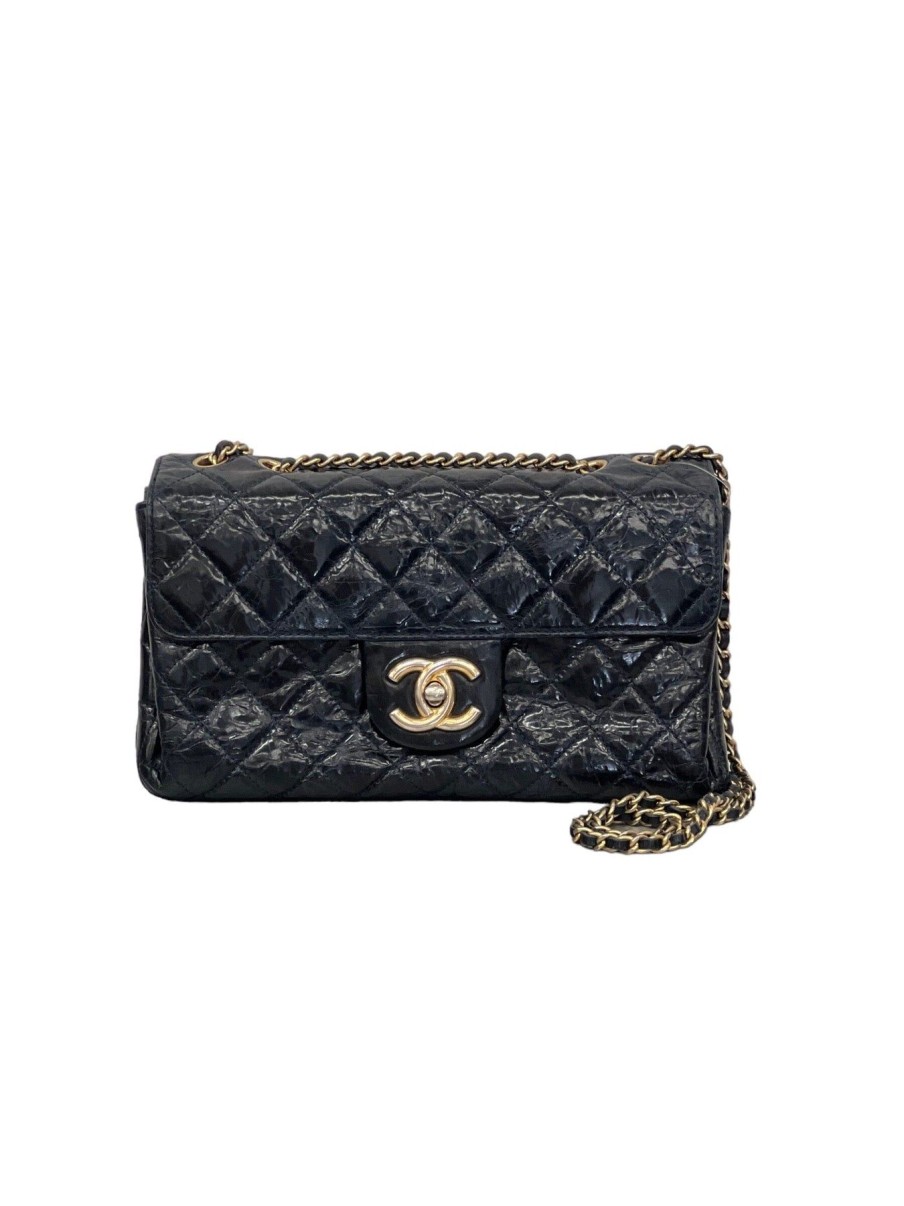 Women Uniquities Vintage Accessories | Vintage Chanel Flap Bag Navy