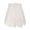 Women Zimmermann Shorts | Junie Embroidered Short Ivory