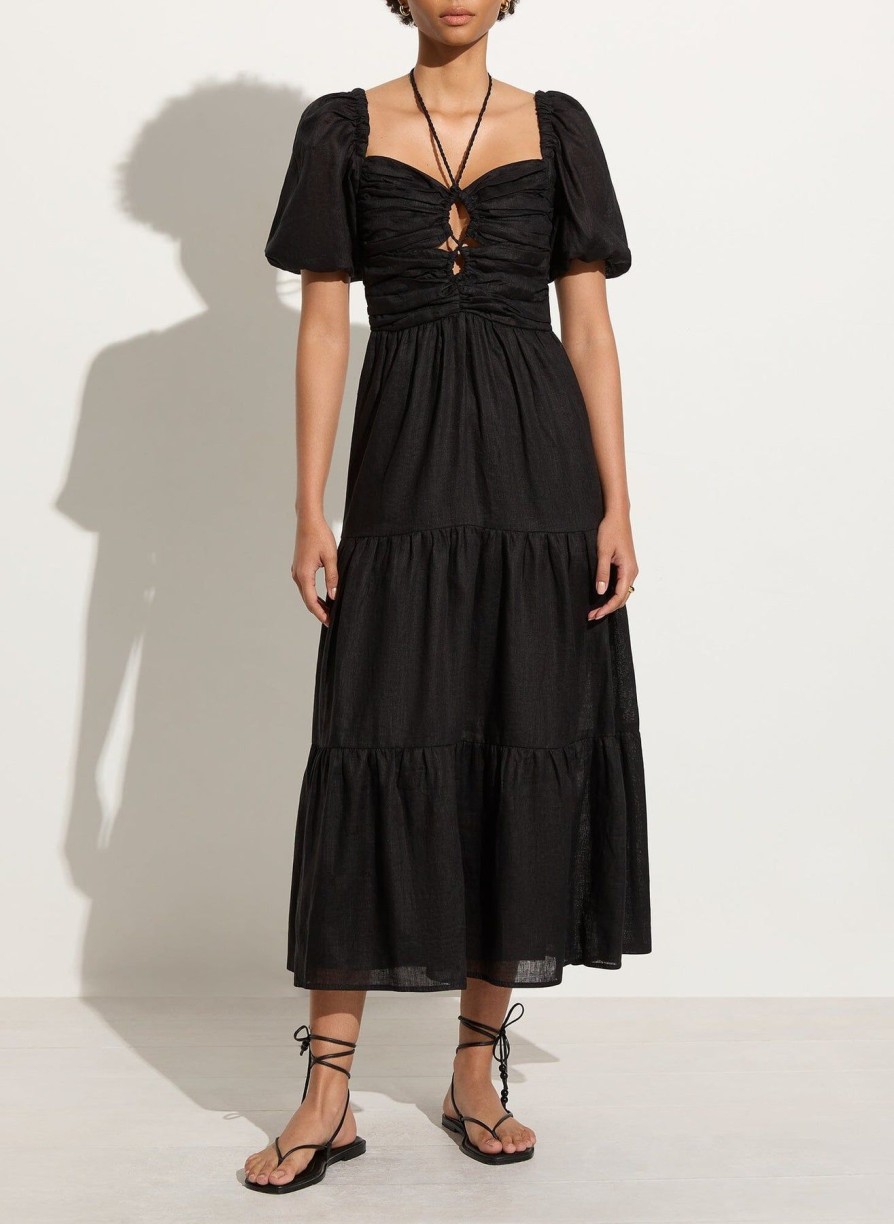 Women Faithfull The Brand Vacation | Palacio Midi Dress Black