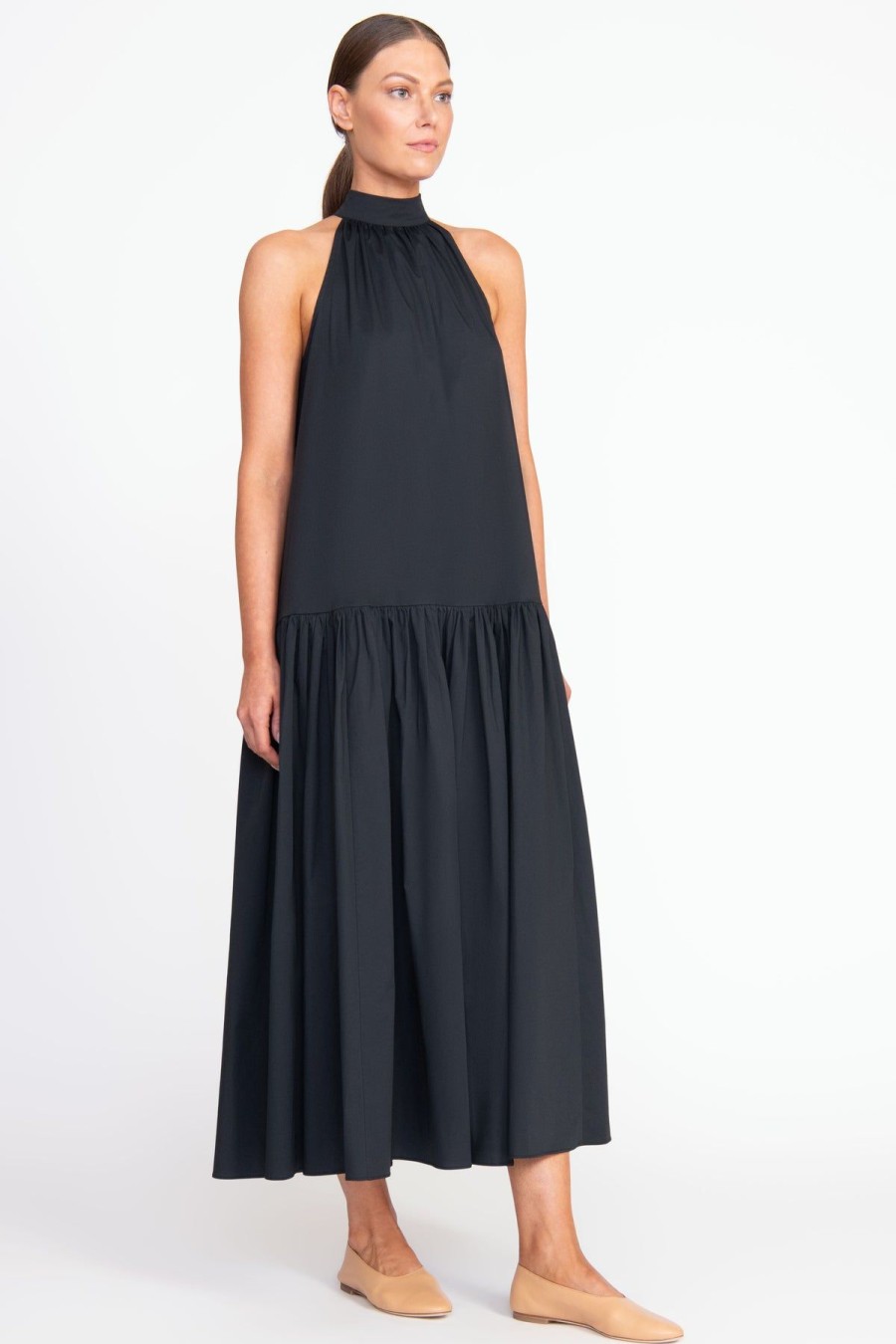 Women STAUD Vacation | Midi Marlowe Dress Black