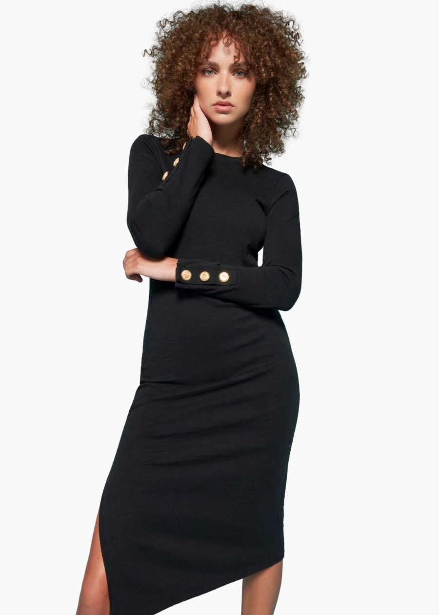 Women NATION LTD Midi & Maxi | Theo Contrast Midi With Gold Jet Black