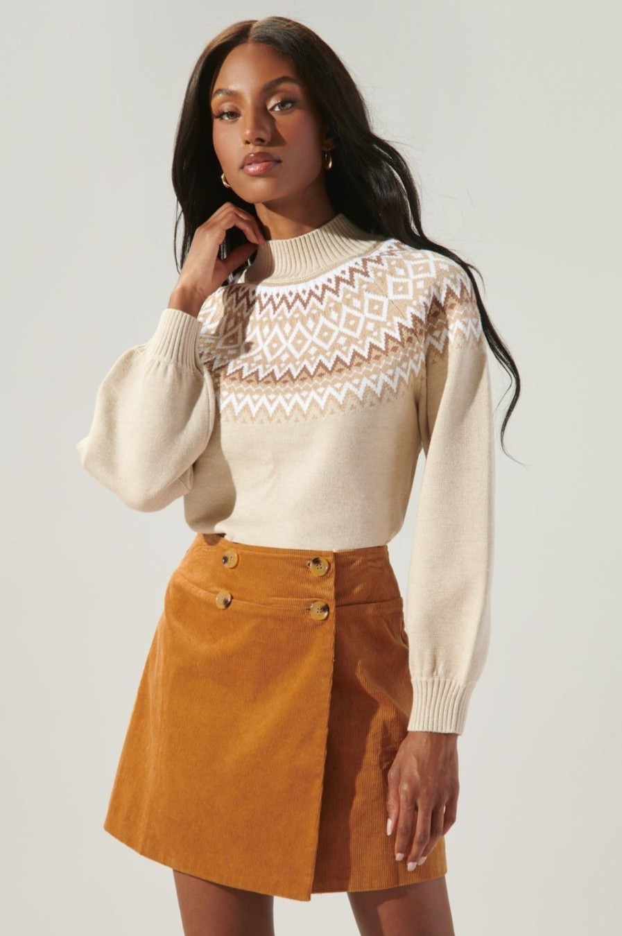 Women Anna Rae Sweaters | Eliza Sweater Oatmeal