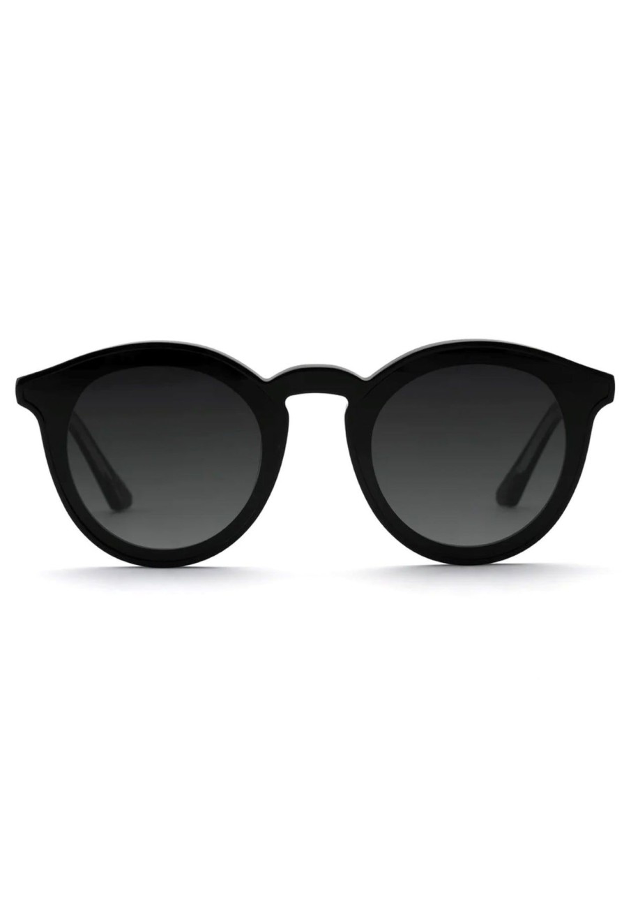 Women Krewe Sunglasses | Collins Nylon Black + Black Crystal